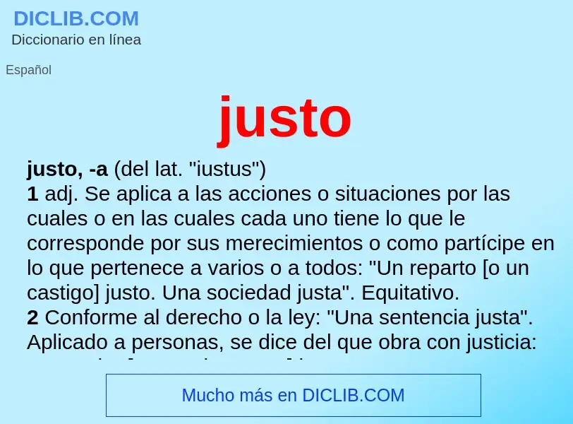 What is justo - definition