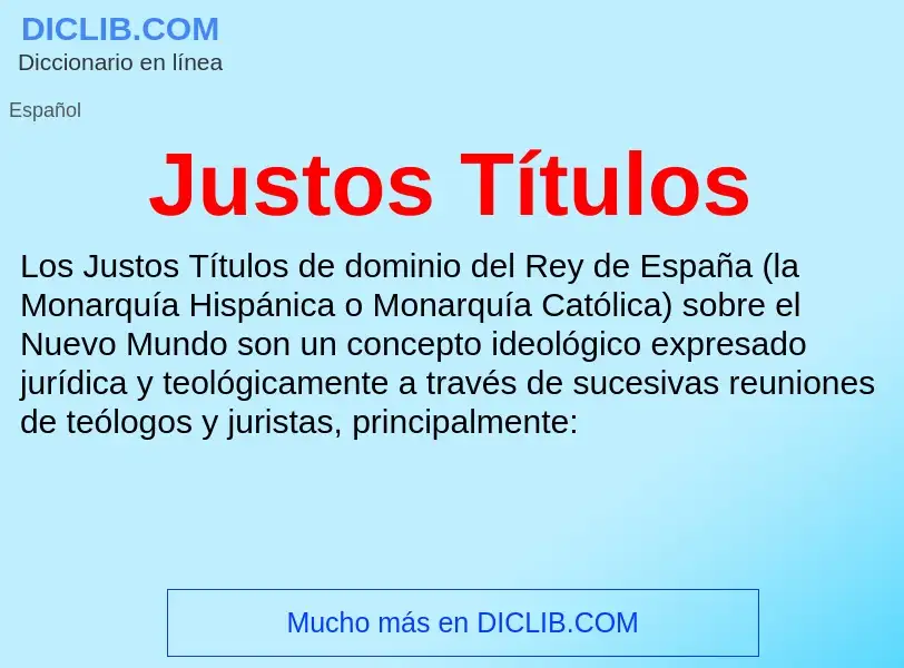 Wat is Justos Títulos - definition