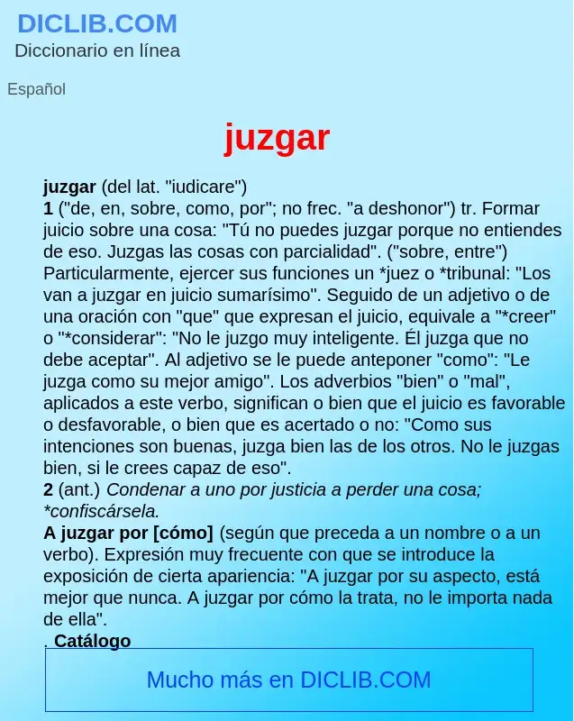 Wat is juzgar - definition