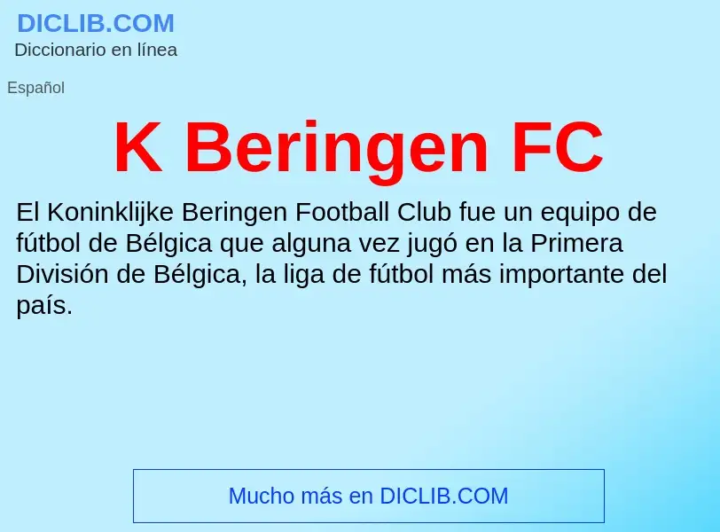 Что такое K Beringen FC - определение