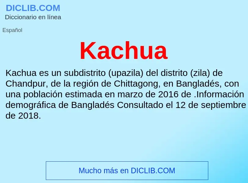 What is Kachua - definition