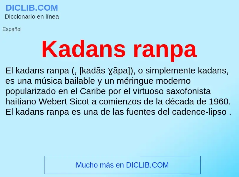 Что такое Kadans ranpa - определение