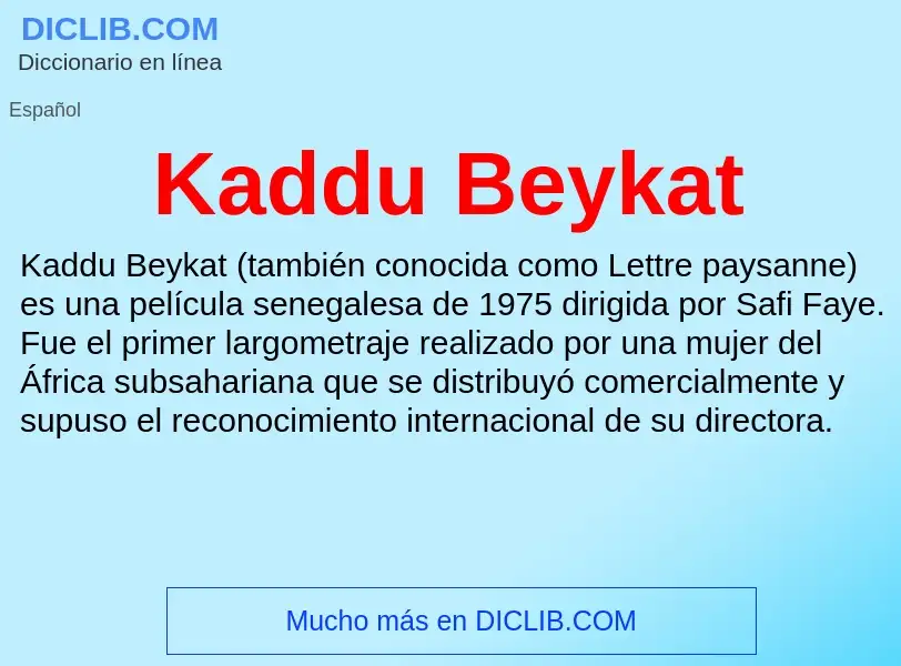 What is Kaddu Beykat - definition