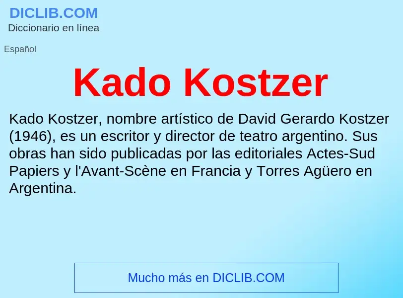 What is Kado Kostzer - definition