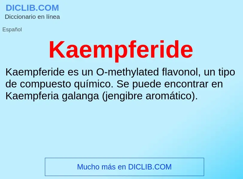 What is Kaempferide - definition