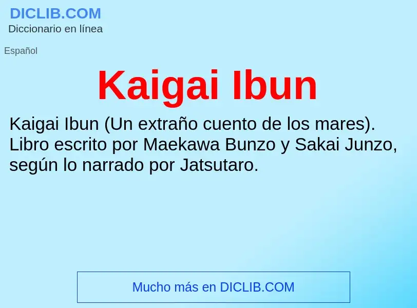 What is Kaigai Ibun - definition