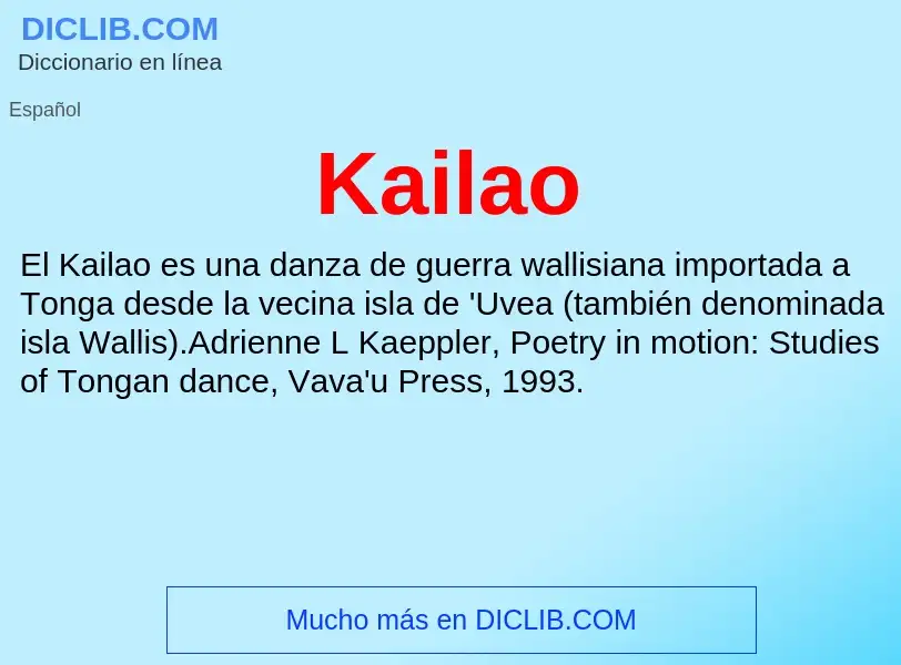 What is Kailao - definition