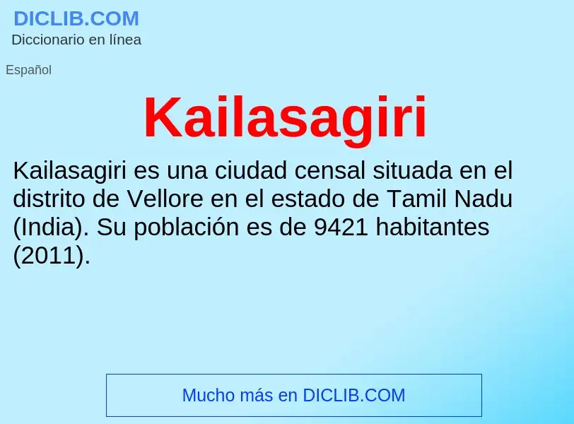 What is Kailasagiri - definition