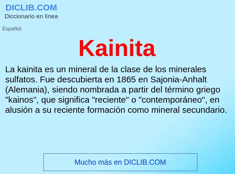 What is Kainita - definition