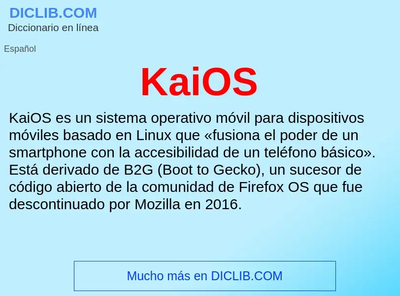 What is KaiOS - definition