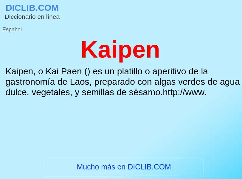 What is Kaipen - definition