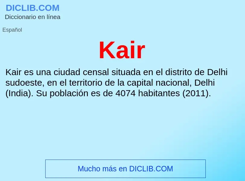 What is Kair - definition