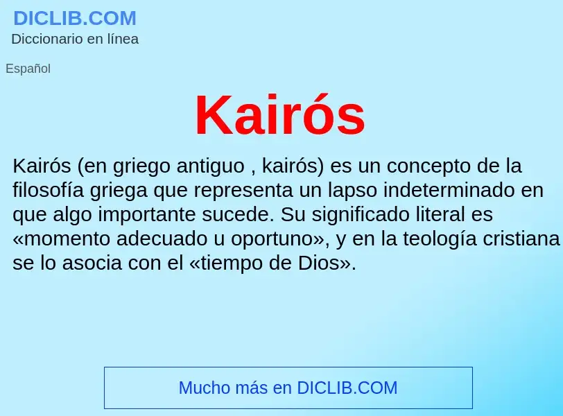 What is Kairós - definition