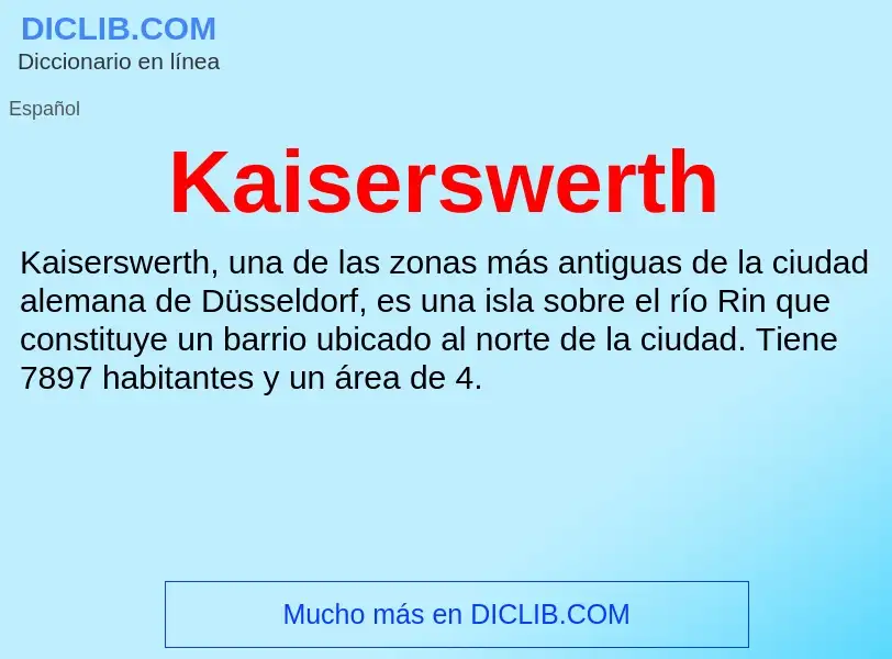 What is Kaiserswerth - definition