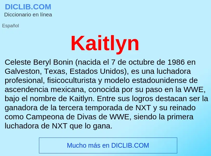 What is Kaitlyn - definition