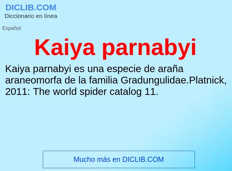 What is Kaiya parnabyi - definition