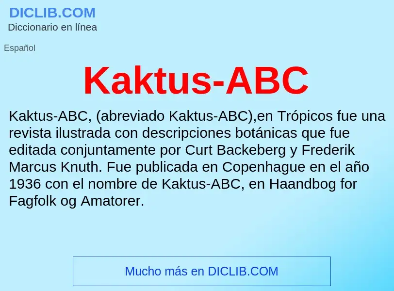 What is Kaktus-ABC - definition