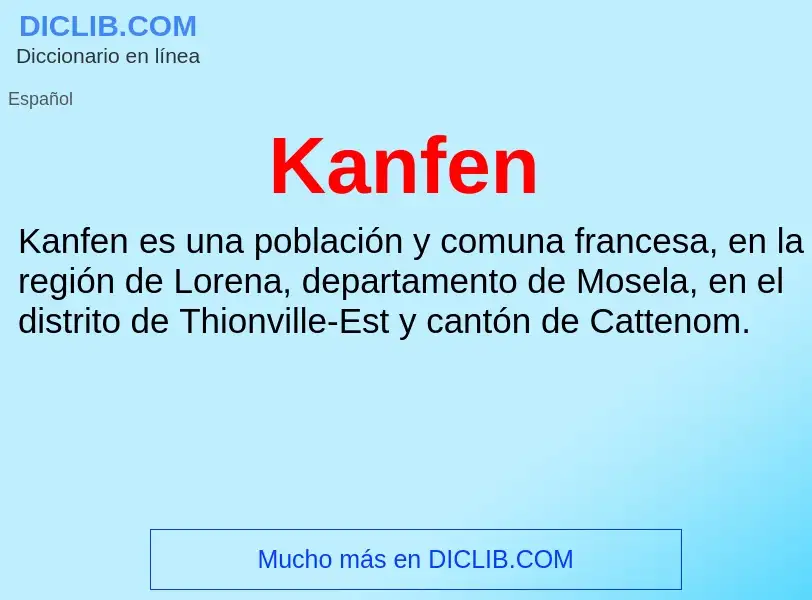 ¿Qué es Kanfen? - significado y definición