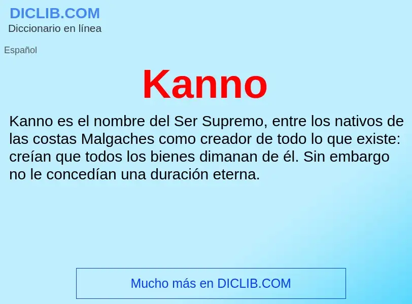 O que é Kanno - definição, significado, conceito