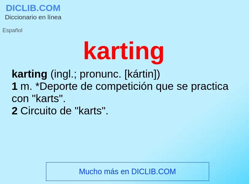 What is karting - definition