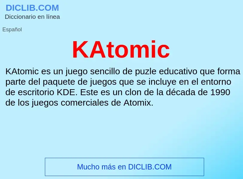 What is KAtomic - meaning and definition