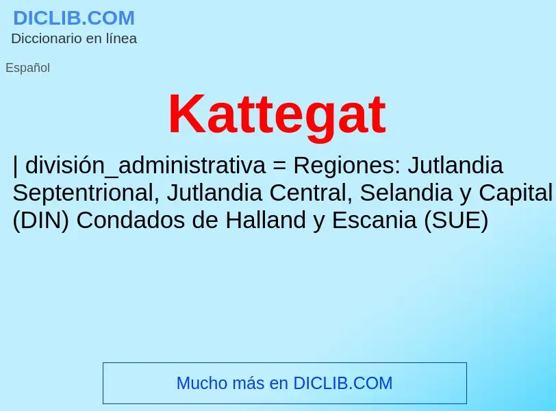 ¿Qué es Kattegat? - significado y definición