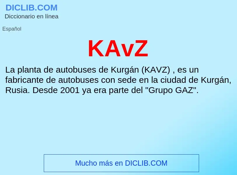 What is KAvZ - definition