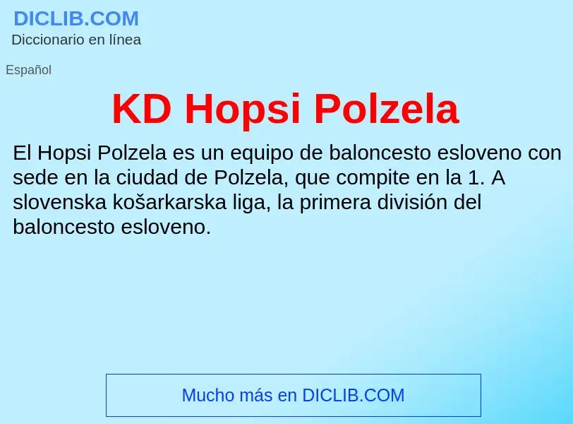 Что такое KD Hopsi Polzela - определение