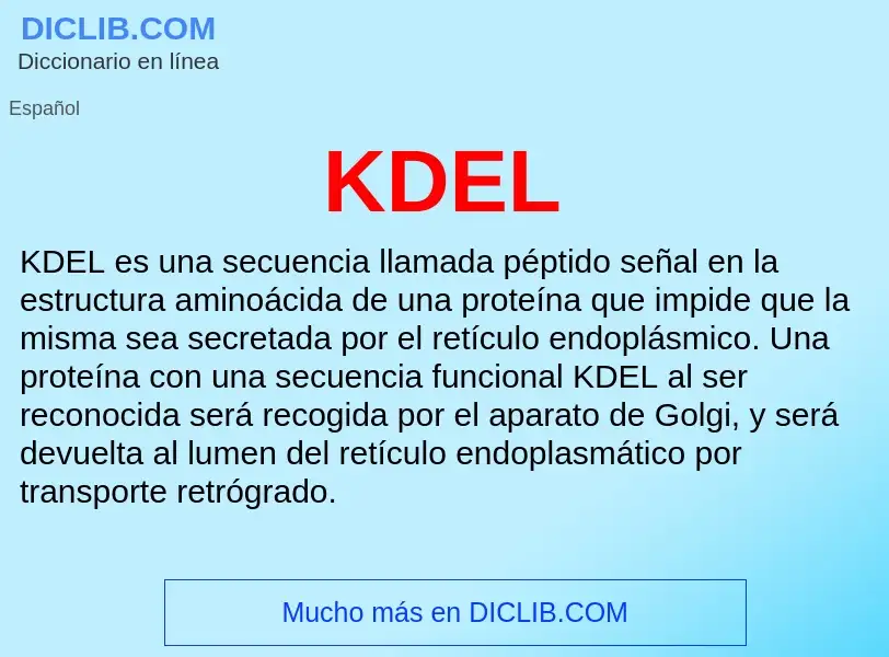 Wat is KDEL - definition