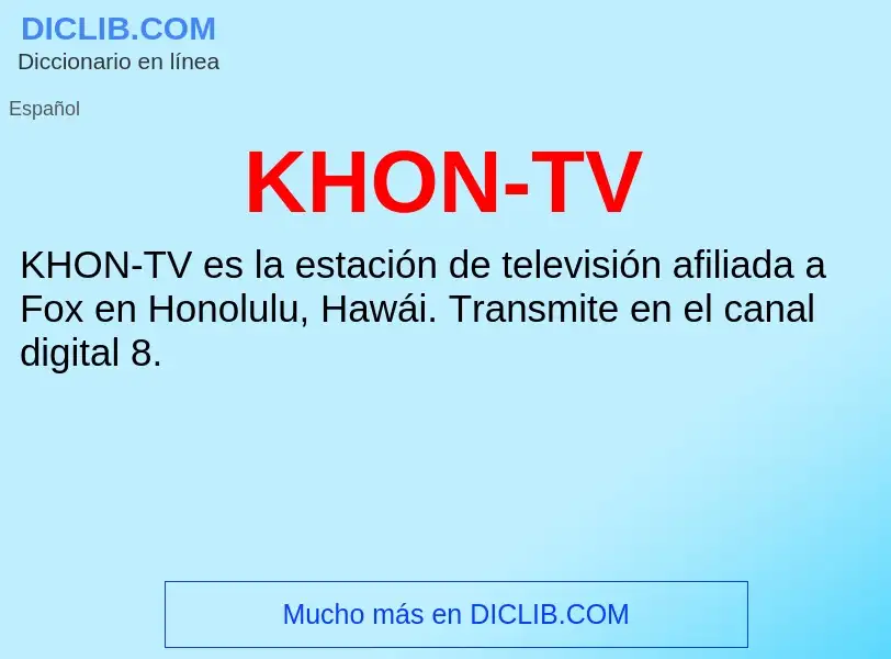 Что такое KHON-TV - определение