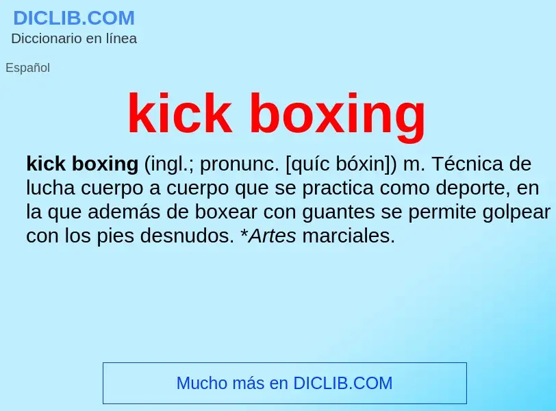 What is kick boxing - definition