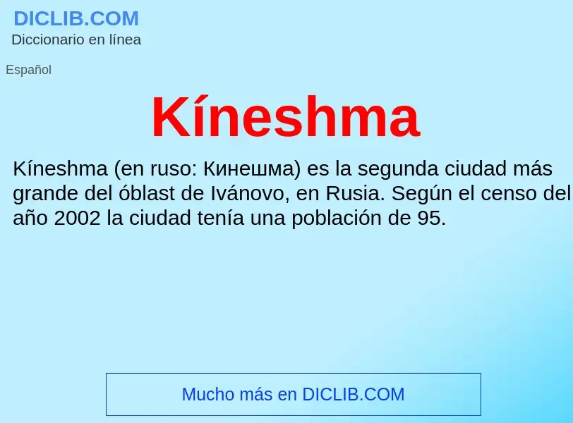 What is Kíneshma - definition