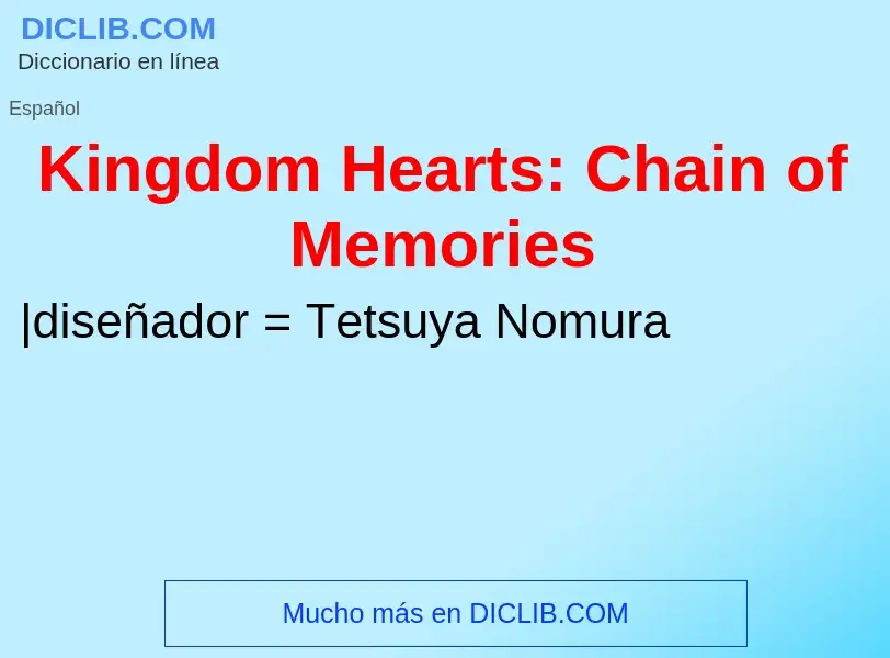 Che cos'è Kingdom Hearts: Chain of Memories - definizione