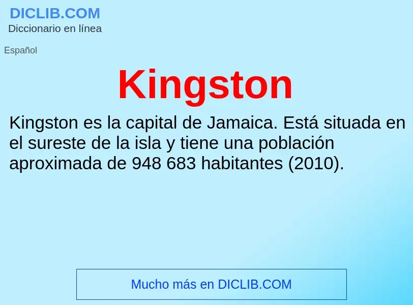 Что такое Kingston - определение