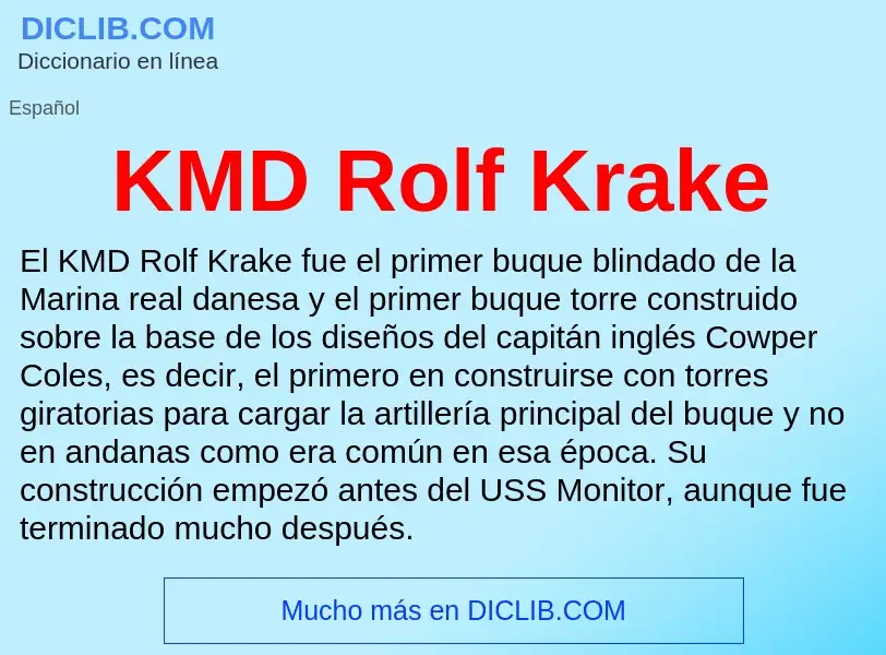 What is KMD Rolf Krake - definition