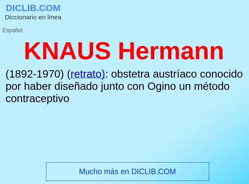 What is KNAUS Hermann - definition