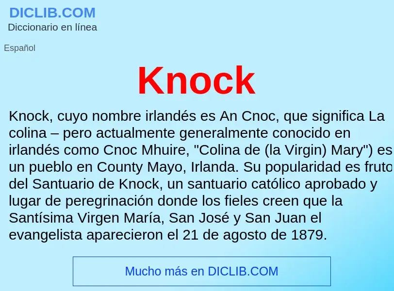 Wat is Knock - definition