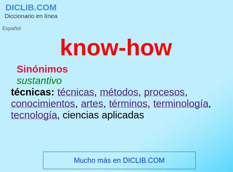 What is know-how - definition