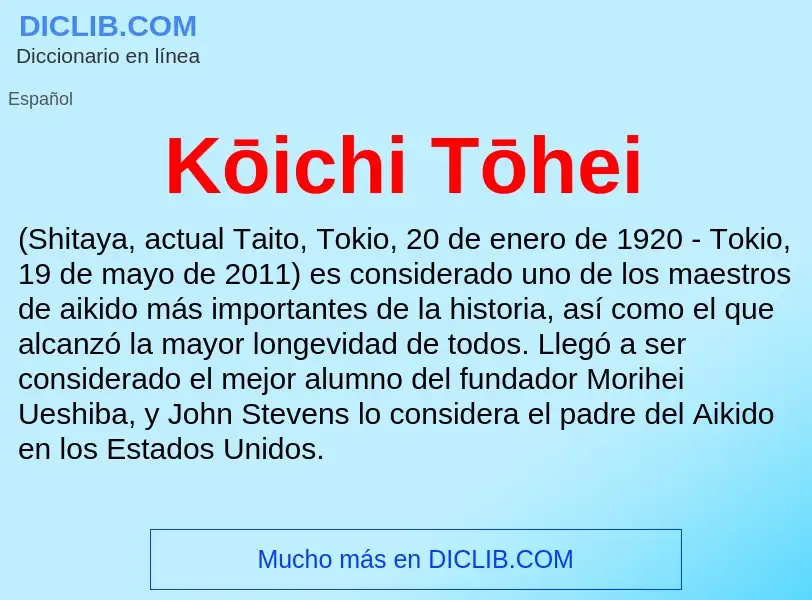 Τι είναι Kōichi Tōhei - ορισμός