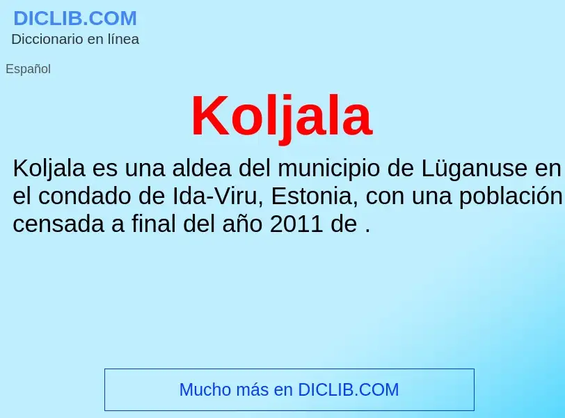 What is Koljala - definition