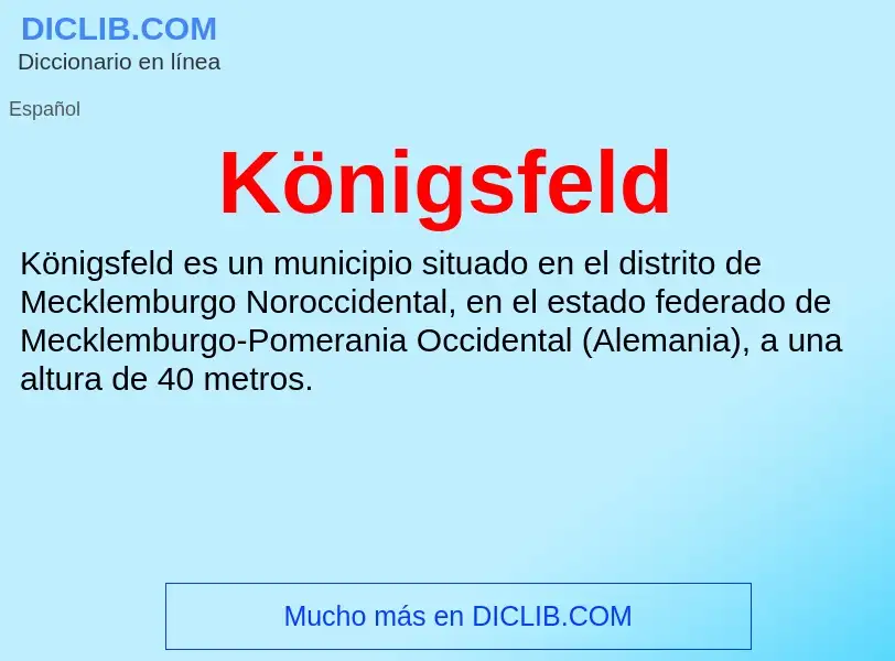 What is Königsfeld - definition