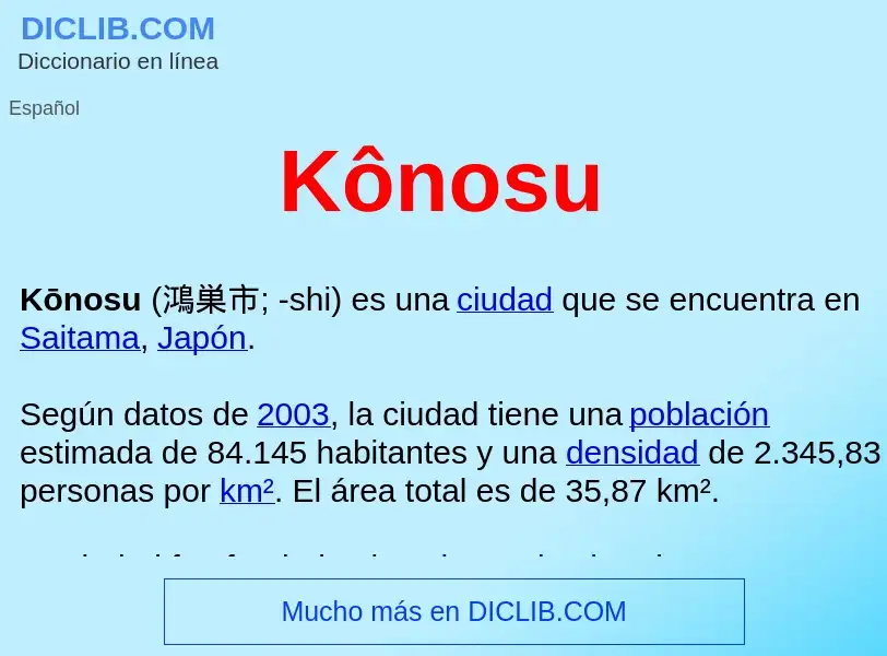 What is Kônosu  - definition