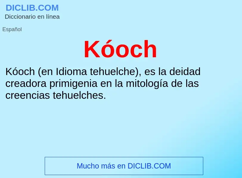 Τι είναι Kóoch - ορισμός