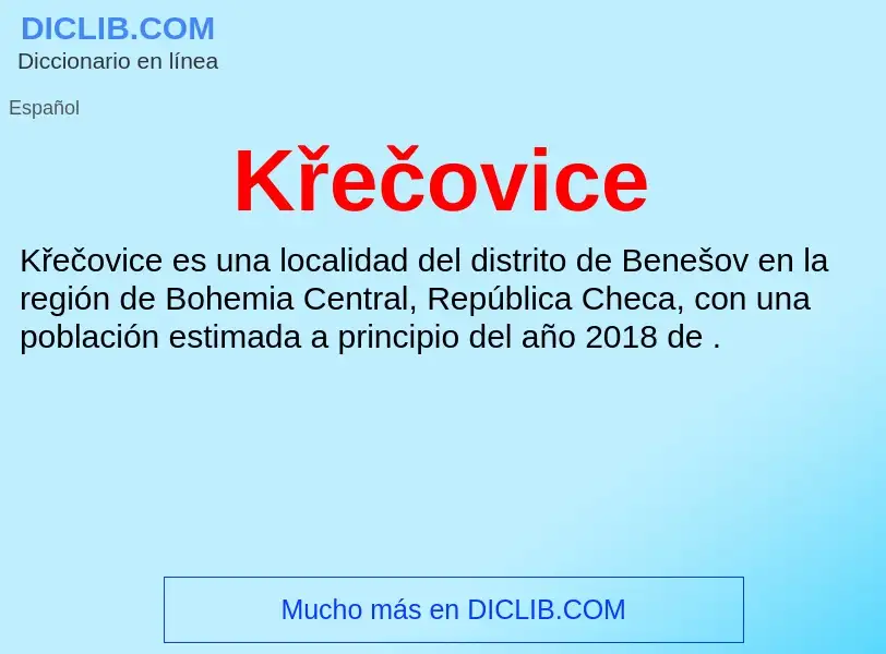 What is Křečovice - definition