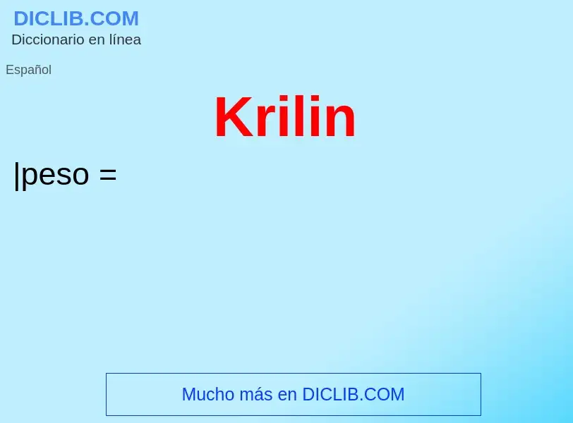 ¿Qué es Krilin? - significado y definición