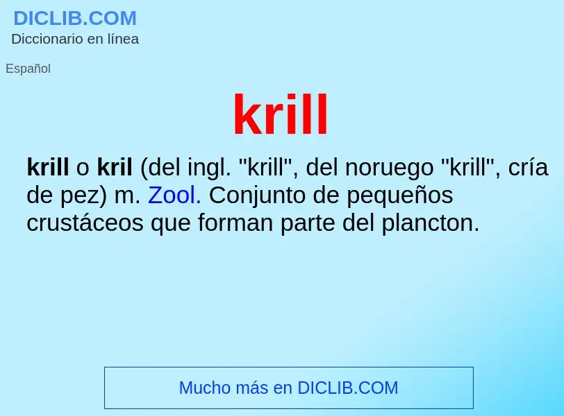 ¿Qué es krill? - significado y definición