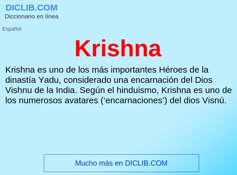 ¿Qué es Krishna? - significado y definición