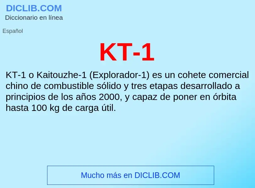 What is KT-1 - definition