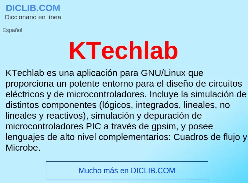 Qu'est-ce que KTechlab - définition