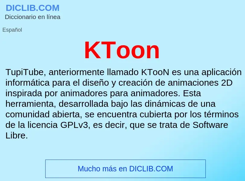 O que é KToon - definição, significado, conceito